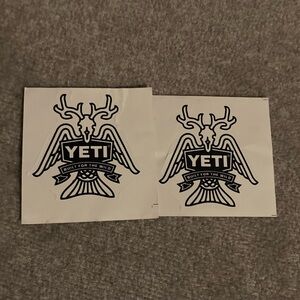 YETI Built for the wild Black and White Logo Stickers